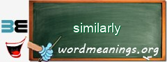 WordMeaning blackboard for similarly